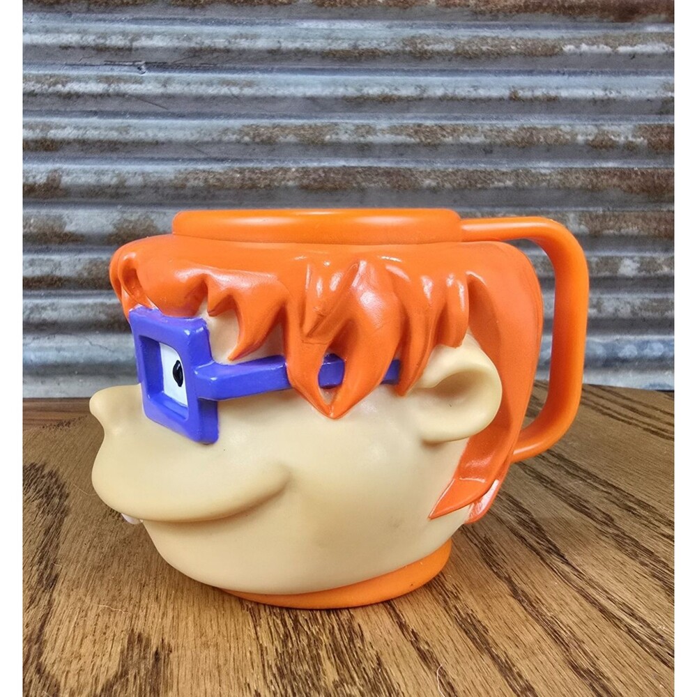 Rugrats Cup Chuckie Finster Kids Mug 3D Face Applause Viacom Vintage 1997